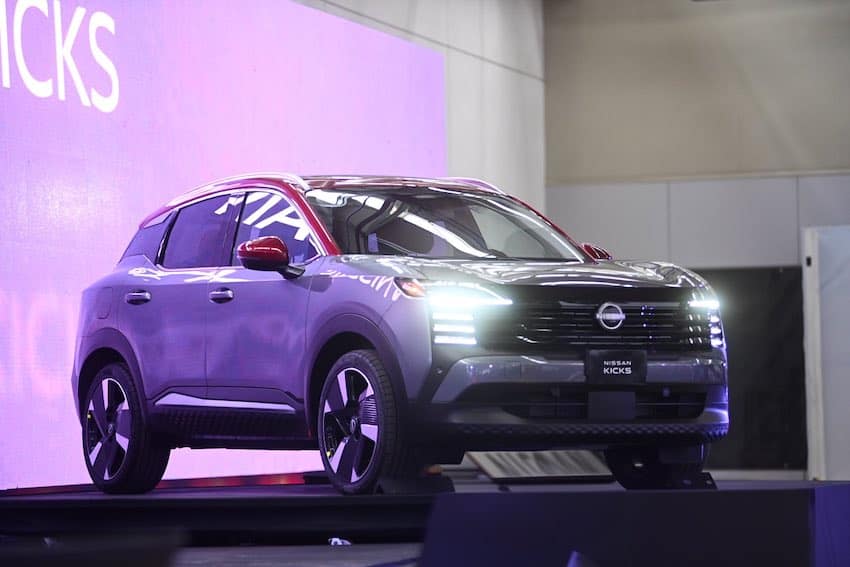 El nuevo vehículo crossover Kicks de Nissan se está ensamblando actualmente en su planta de Aguascalientes en México