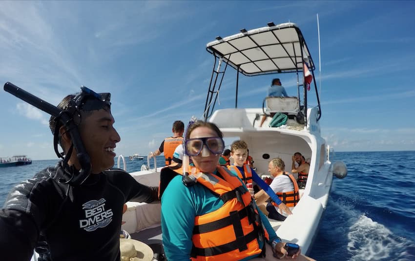 Swimming with whale sharks in Cancún