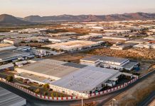 Aerial view of a Saltillo, Mexico industrial park