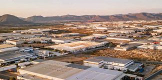 Aerial view of a Saltillo, Mexico industrial park