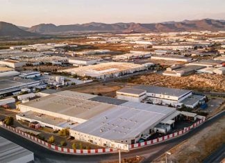 Aerial view of a Saltillo, Mexico industrial park