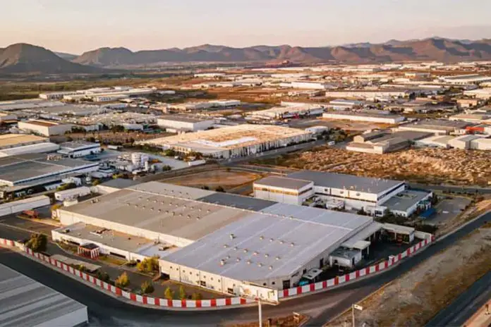 Aerial view of a Saltillo, Mexico industrial park