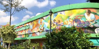 Mural at the Mercado Juárez in La Juárez, Mexico City