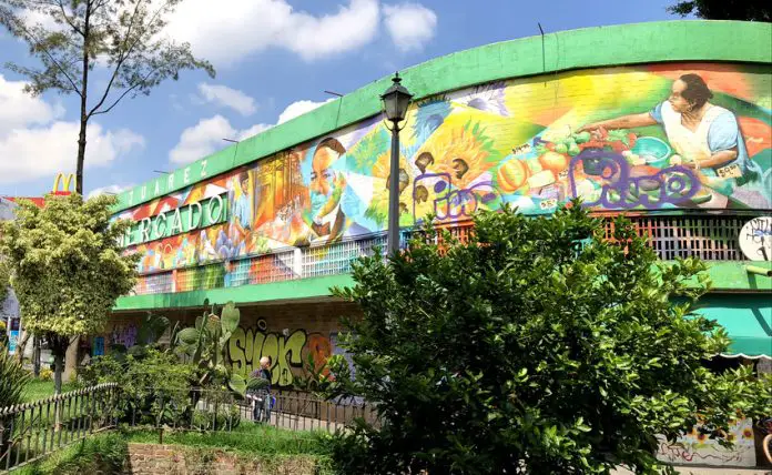 Mural at the Mercado Juárez in La Juárez, Mexico City