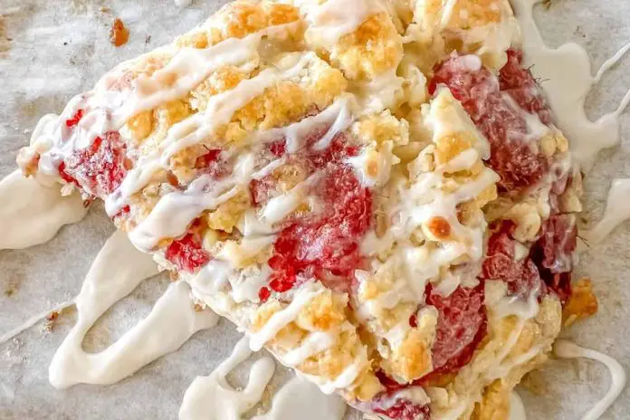 White chocolate and raspberry Mexican scones