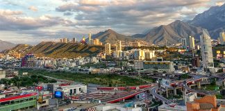 A cityscape of Monterrey, Nuevo León, the end point for a proposed train line connecting to Texas