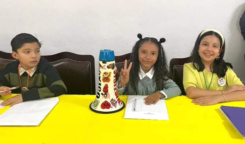 Kids at the Mexico City Children's Parliament