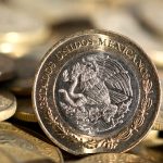 Mexican peso coin