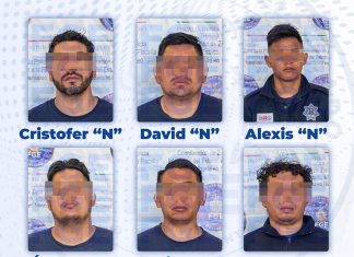 Mugshots of six Taxco police charged with murder and kidnapping