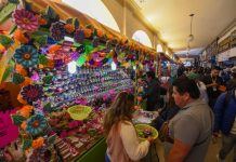 Mexicans shopping for Day of the Dead