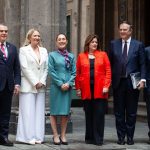 President Claudia Sheinbaum met with more than 200 business leaders at the United States-Mexico CEO Dialogue meeting in Mexico City on Tuesday.