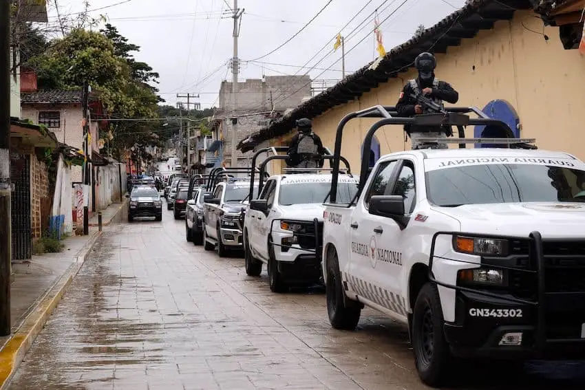 The scene of the assassination of Father Marcelo Pérez in San Cristobal de las Casas, Chiapas