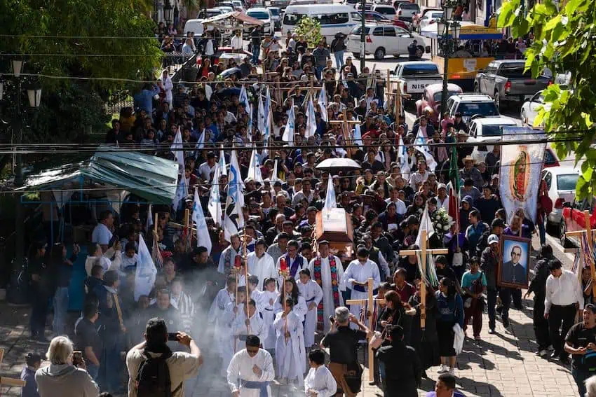 A funeral was held for Father Marcelo Pérez on Sunday, Oct. 20.