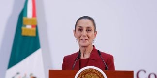 Sheinbaum during the Oct. 29 morning press conference