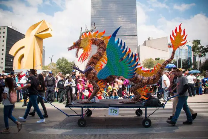 Watch as Paseo de la Reforma transforms into a magical world of color during the Parade of Alebrijes on Oct. 19.