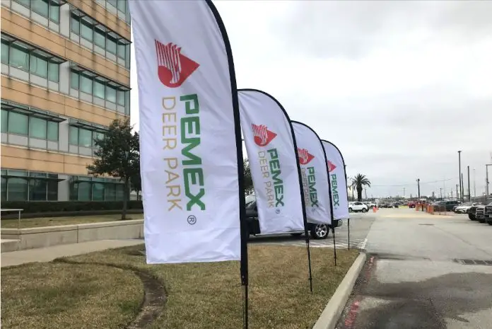 Pemex signage at Deer Park refinery