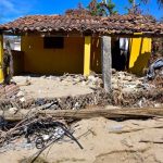 A house destroyed by Hurricane John in Guerrero