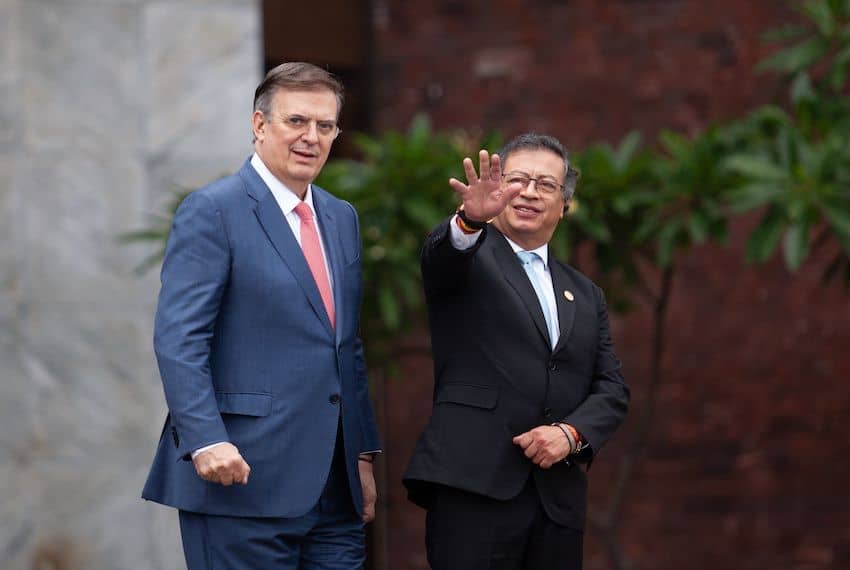 President of Colombia Gustavo Petro (right) made headlines ahead of the inauguration after making the claim that the president supported Colombia's M19 movement from abroad.