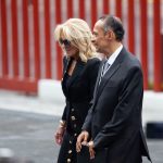 Jill Biden arrives at President Sheinbaum's inauguration ceremony on Oct. 1, 2024.