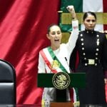 President Claudia Sheinbaum gives a speech before Congress