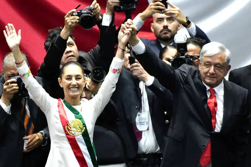 Claudia Sheinbaum and Andrés Manuel López Obrador