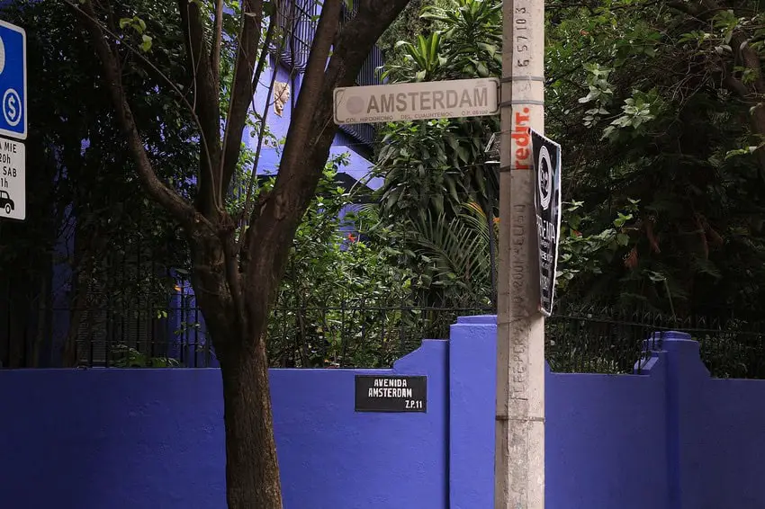 Street sign for Avenida Amsterdam in La Condesa guide