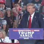 Trump at a rally in Butler, PA on Oct. 6, 2024