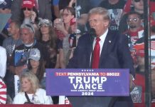 Trump at a rally in Butler, PA on Oct. 6, 2024