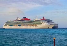 Royal Caribbean cruise ship on the ocean.