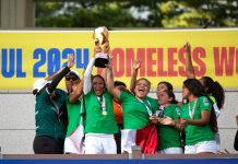 Mexico women's team at the Homeless World Cup 2024