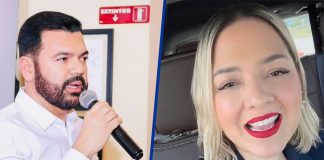 Split-screen image of the two officials who were robbed on the Highway 15D in Sinaloa, both taken from social media posts