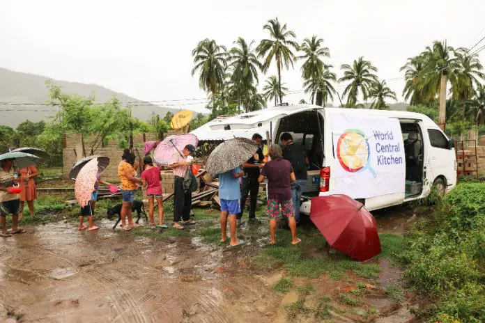 World Central Kitchen delivery van in Guerrero