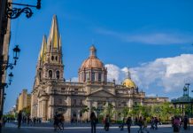 Rear view of the Guadalajara cathedral