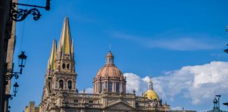Rear view of the Guadalajara cathedral