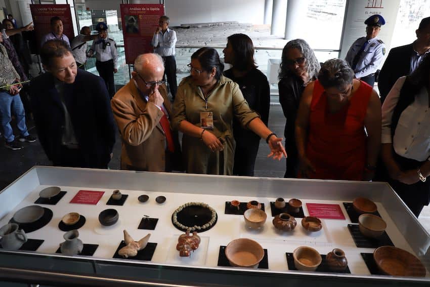 In conjunction with the site’s reopening, there is a new exhibition in the Templo Mayor Museum that includes more than 100 artifacts recently repatriated from the United States.