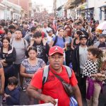 Migrants moving north from Tapachula, Chiapas in late 2024