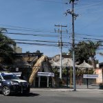 The scene of a massacre at the Los Cantaritos bar in Querétaro on Saturday