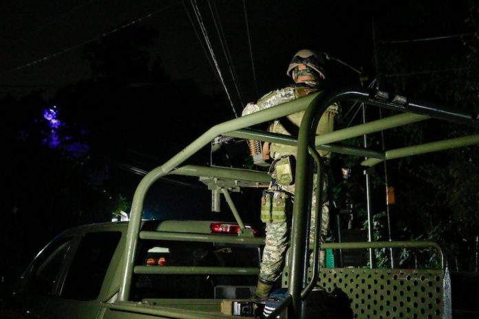 Personnel of the Mexican Army guarded the facilities of the Attorney General's Office of the State of Guerrero,