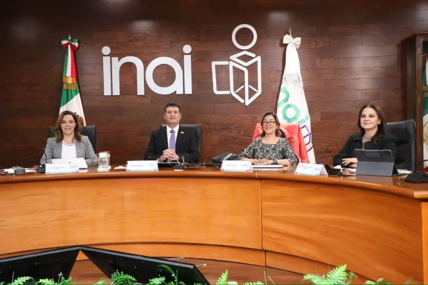 Board members of the national transparency agency (INAI), one of Mexico's watchdog agencies