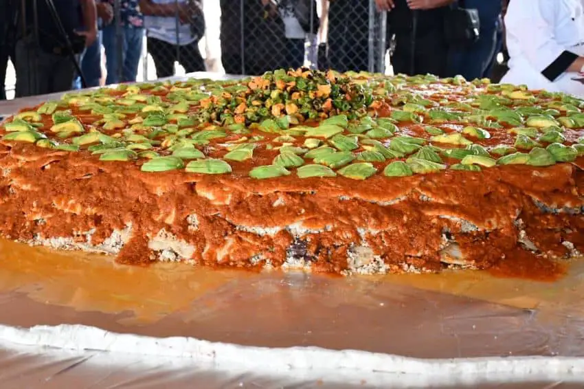 Giant pan de cazón, in Champotón Campeche