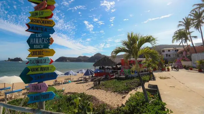 View of a beach at Costalegre (Jalisco)