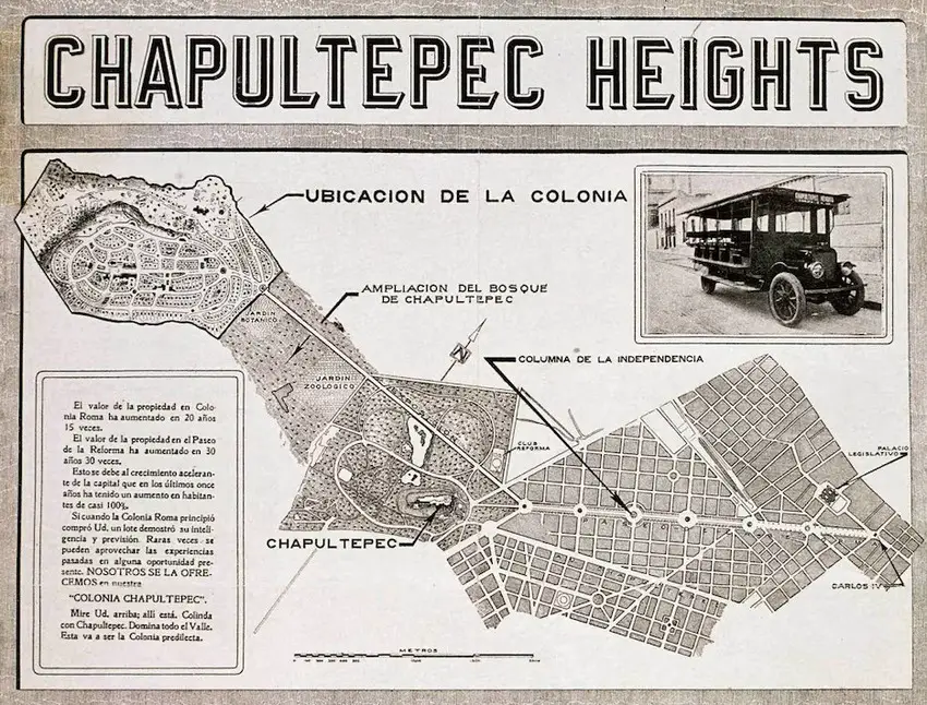 Advertisement for Chapultepec Heights, future Lomas of Chapultepec