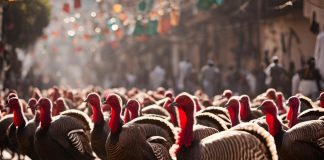 An AI image of a turkey drive in Guadalajara