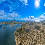 aerial view of city of Guaymas, Mexico