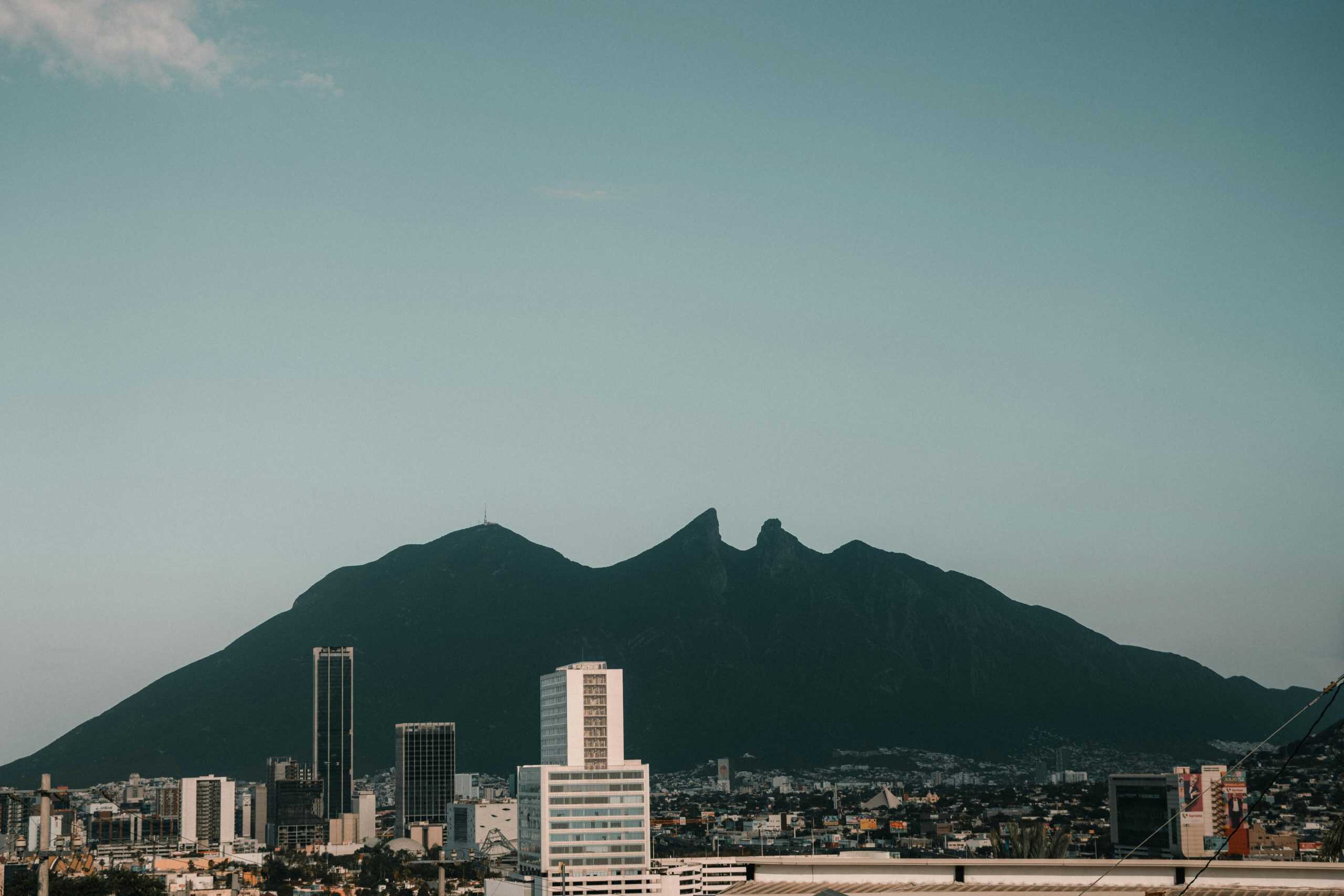 Panoramic view of Cerro de la Silla, one of Monterrey's landmarks