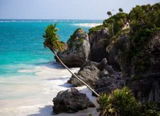 A view of the Tulum beach