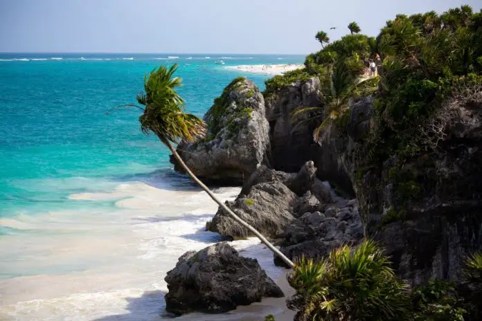 A view of the Tulum beach