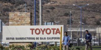 Toyota automotive plant located in the border city of Tijuana (Baja California)