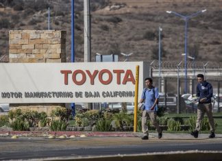 Toyota automotive plant located in the border city of Tijuana (Baja California)