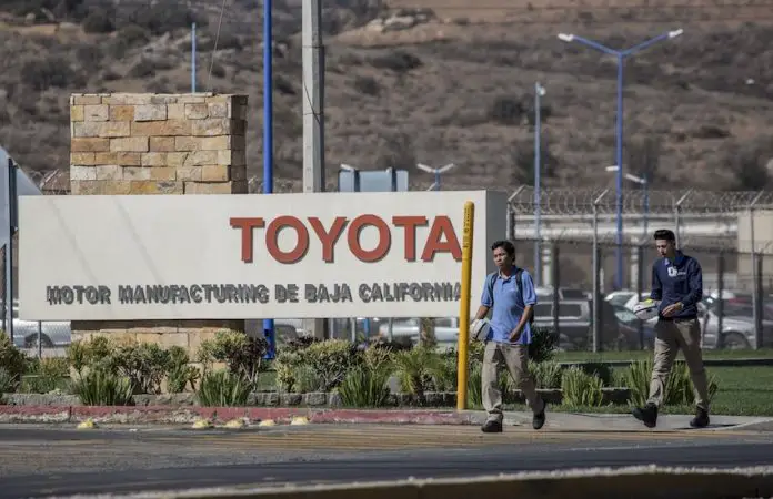 Toyota automotive plant located in the border city of Tijuana (Baja California)